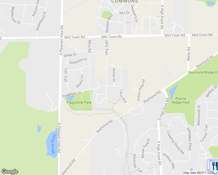 map of restaurants, bars, coffee shops, grocery stores, and more near 8113 Flagstone Drive in Madison