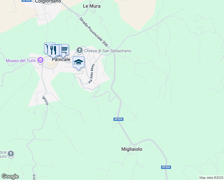 map of restaurants, bars, coffee shops, grocery stores, and more near 4 Viale della Repubblica in Panicale