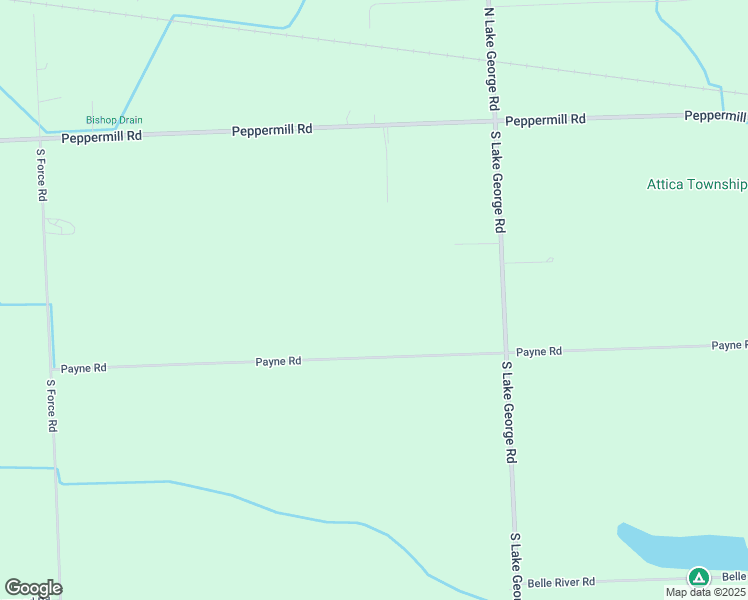 map of restaurants, bars, coffee shops, grocery stores, and more near 3855 Payne Road in Attica