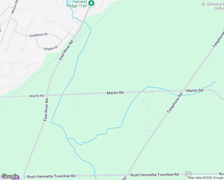 map of restaurants, bars, coffee shops, grocery stores, and more near 415 Martin Road in West Henrietta