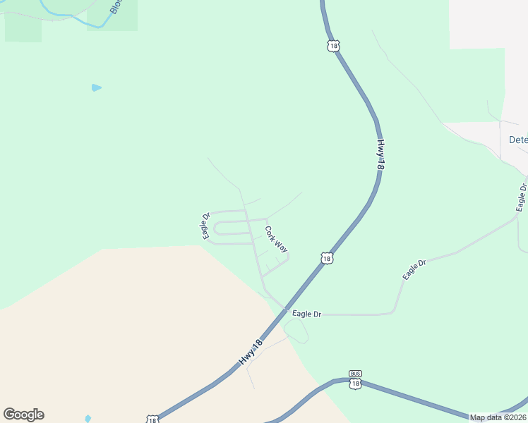 map of restaurants, bars, coffee shops, grocery stores, and more near 336 Eagle Drive in McGregor