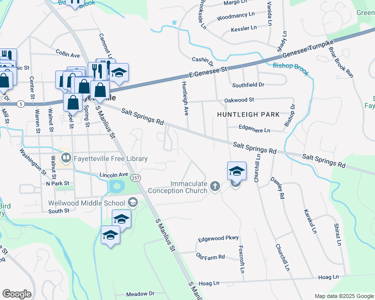 map of restaurants, bars, coffee shops, grocery stores, and more near 114 Concord Place in Fayetteville