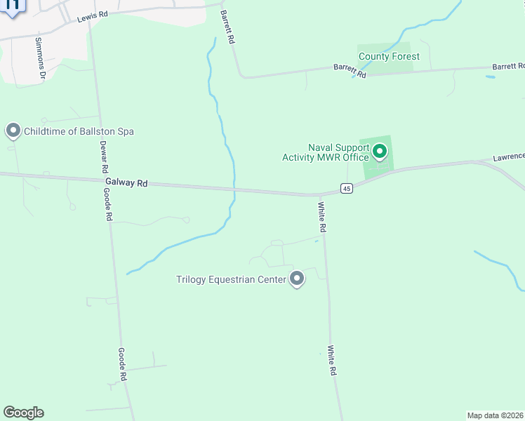 map of restaurants, bars, coffee shops, grocery stores, and more near 3530 Galway Road in Ballston Spa