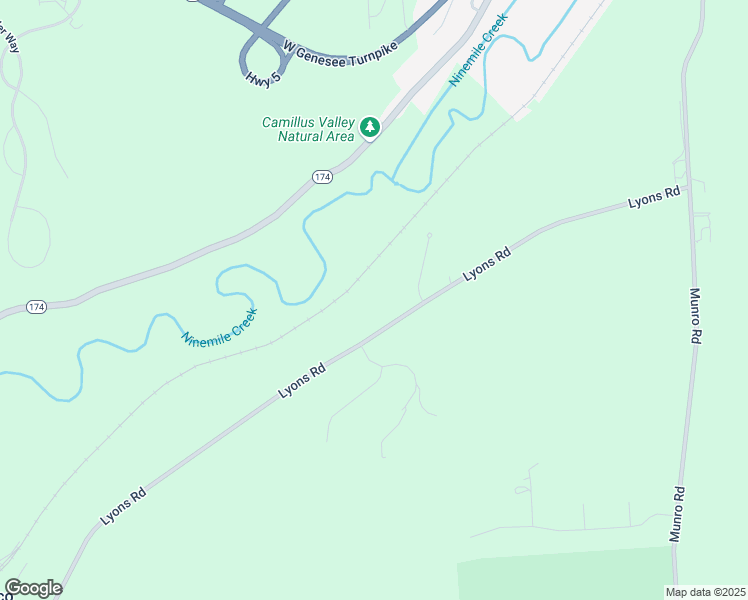 map of restaurants, bars, coffee shops, grocery stores, and more near 2777 Lyons Road in Camillus