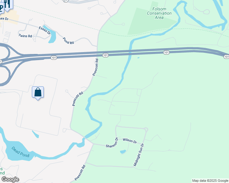 map of restaurants, bars, coffee shops, grocery stores, and more near 49 Hunter Drive in Epping