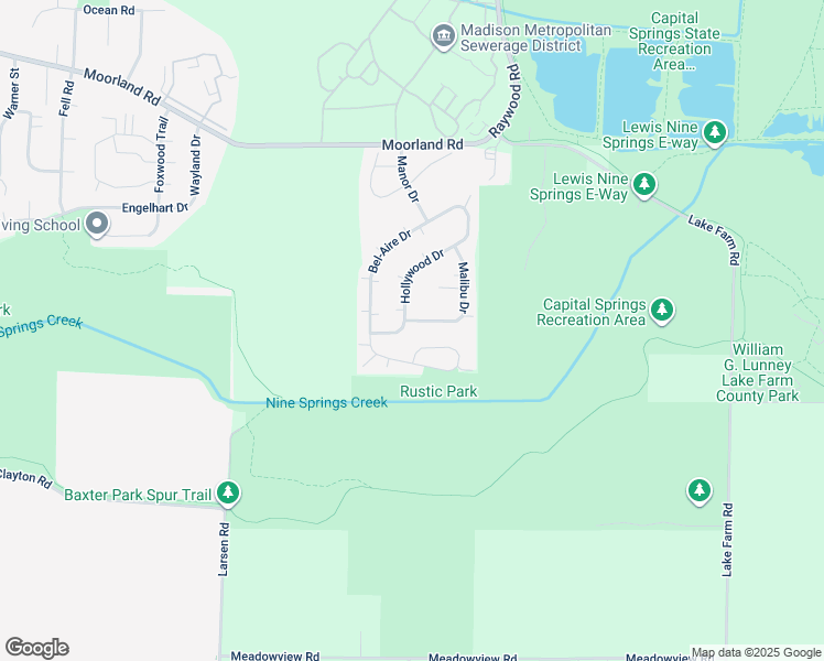 map of restaurants, bars, coffee shops, grocery stores, and more near 67 Hollywood Drive in Madison