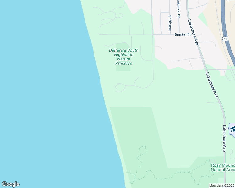map of restaurants, bars, coffee shops, grocery stores, and more near 14235 Terry Trail in Grand Haven