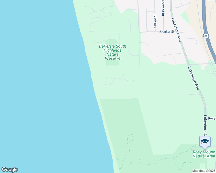 map of restaurants, bars, coffee shops, grocery stores, and more near 14235 Terry Trail in Grand Haven