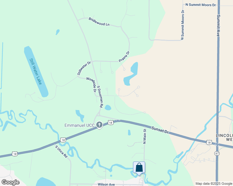map of restaurants, bars, coffee shops, grocery stores, and more near 335 South Badger Court in Oconomowoc