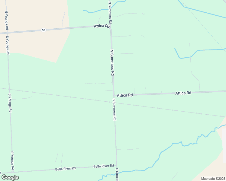 map of restaurants, bars, coffee shops, grocery stores, and more near 0 Attica Road in Imlay City