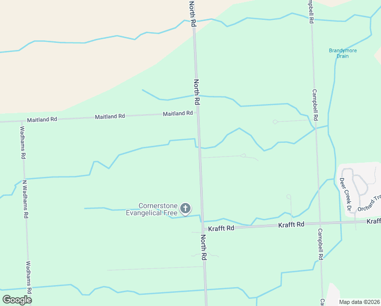 map of restaurants, bars, coffee shops, grocery stores, and more near 4159 North Road in North Street