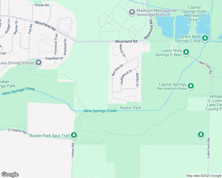 map of restaurants, bars, coffee shops, grocery stores, and more near 80 Bel-Aire Drive in Madison