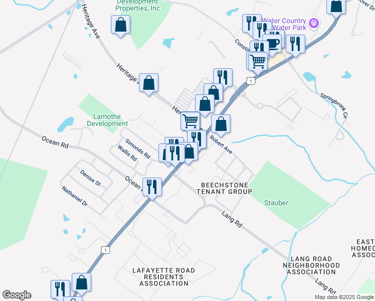 map of restaurants, bars, coffee shops, grocery stores, and more near in Portsmouth