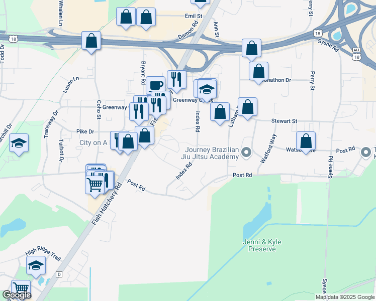 map of restaurants, bars, coffee shops, grocery stores, and more near 2901-2911 Bowman Circle in Fitchburg