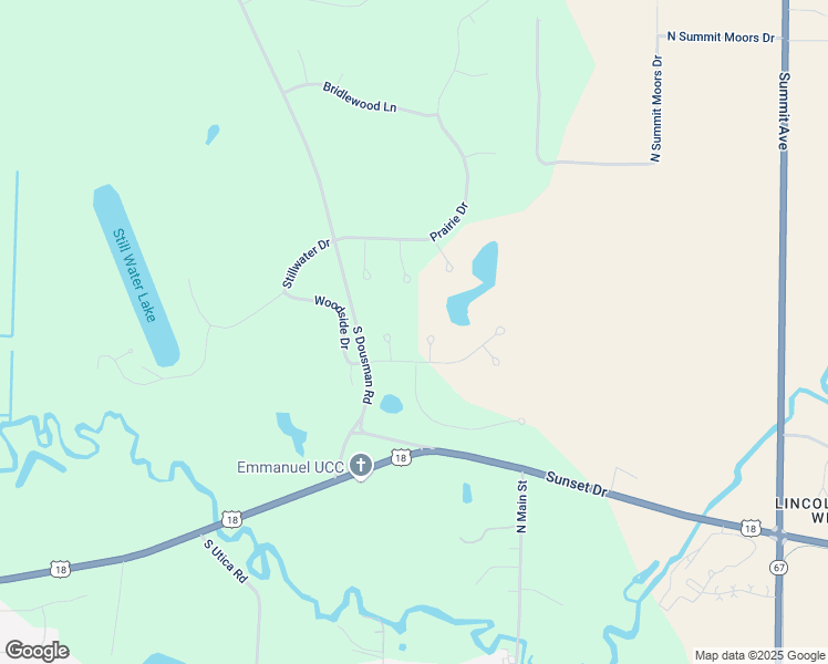 map of restaurants, bars, coffee shops, grocery stores, and more near 335 South Badger Court in Oconomowoc