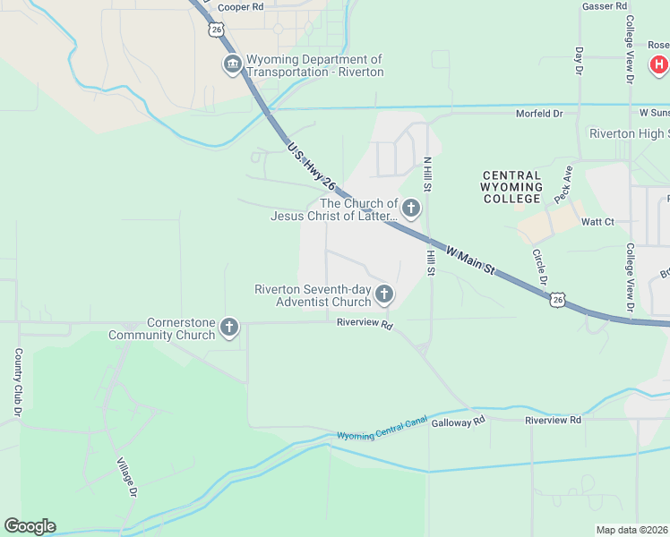 map of restaurants, bars, coffee shops, grocery stores, and more near 220 Henry Road in Riverton