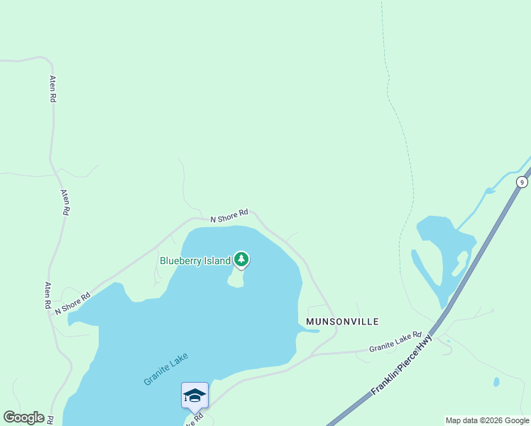 map of restaurants, bars, coffee shops, grocery stores, and more near 288 North Shore Road in Stoddard