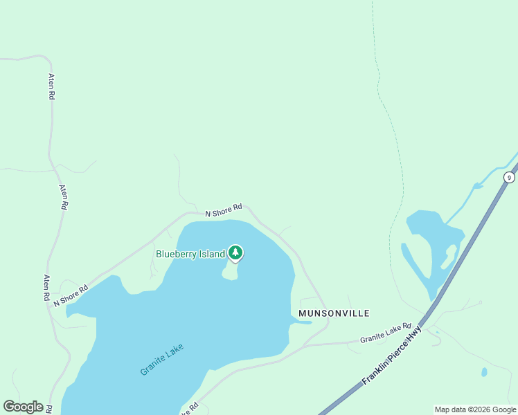 map of restaurants, bars, coffee shops, grocery stores, and more near 288 North Shore Road in Stoddard