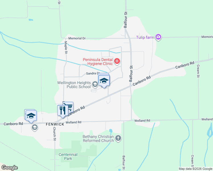 map of restaurants, bars, coffee shops, grocery stores, and more near 8 Cherry Ridge Boulevard in Pelham