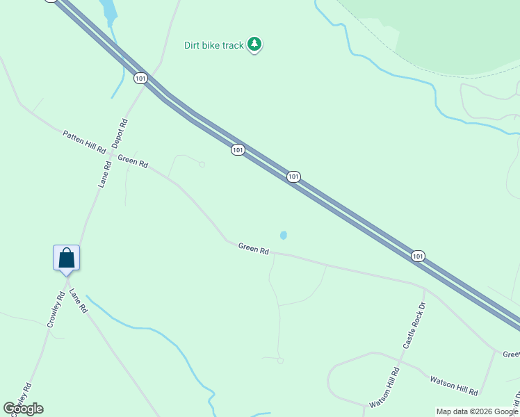 map of restaurants, bars, coffee shops, grocery stores, and more near 117 Green Road in Raymond