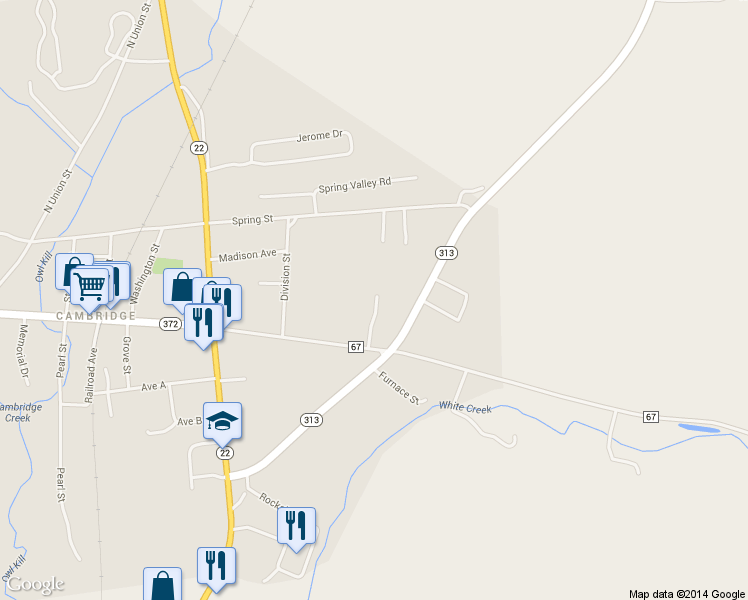 map of restaurants, bars, coffee shops, grocery stores, and more near 141 East Main Street in Cambridge