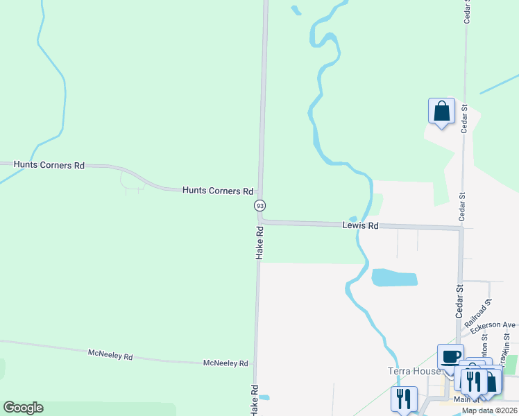 map of restaurants, bars, coffee shops, grocery stores, and more near 6713 Maple Road in Akron