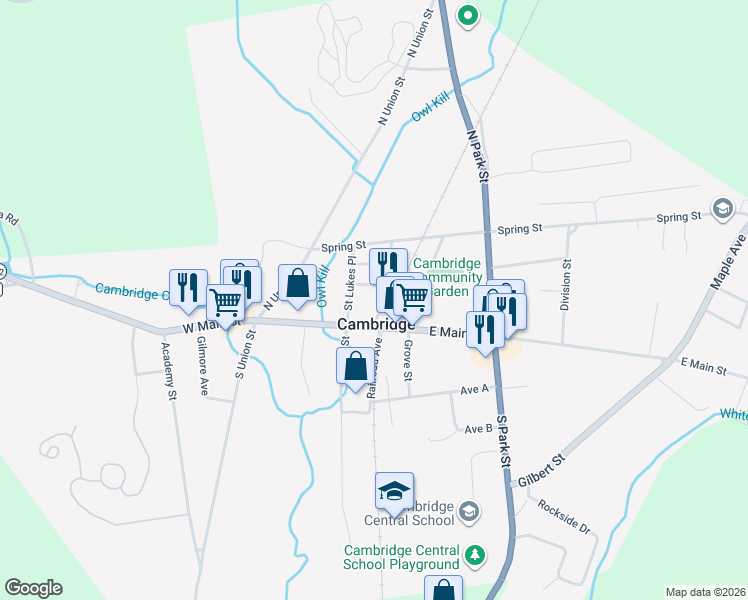 map of restaurants, bars, coffee shops, grocery stores, and more near 5 Broad St in Cambridge