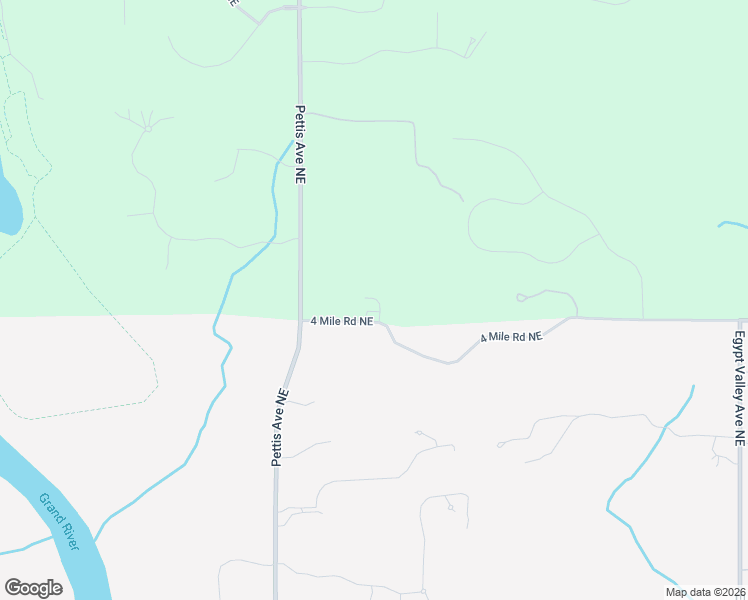 map of restaurants, bars, coffee shops, grocery stores, and more near 5727 4 Mile Road Northeast in Ada