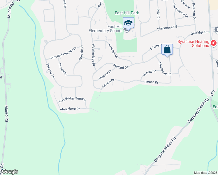 map of restaurants, bars, coffee shops, grocery stores, and more near 5369 Barrows Point in Camillus