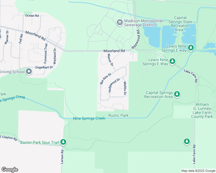 map of restaurants, bars, coffee shops, grocery stores, and more near 56 Hollywood Drive in Madison