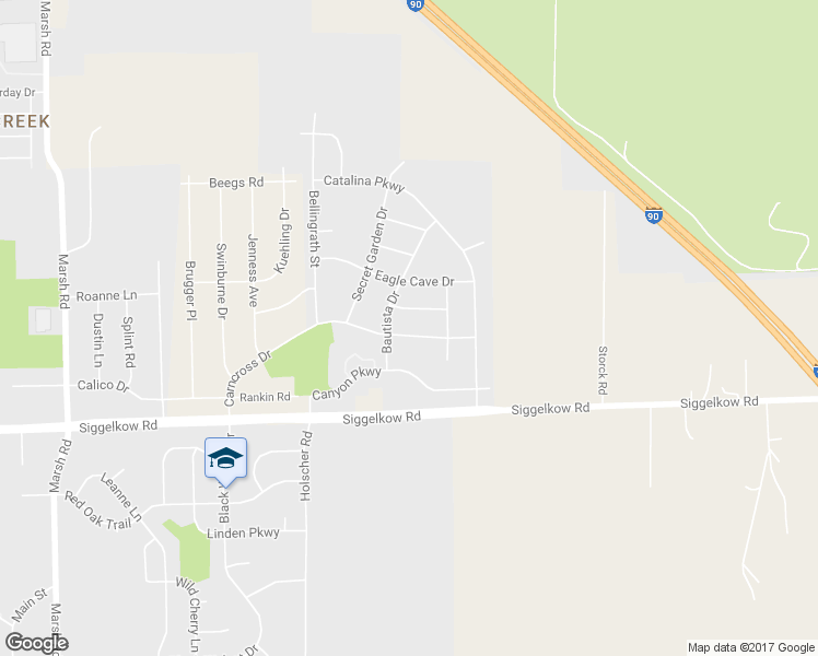 map of restaurants, bars, coffee shops, grocery stores, and more near 6120 Sledding Parkway in McFarland