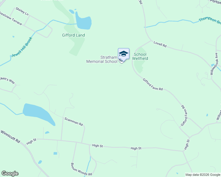 map of restaurants, bars, coffee shops, grocery stores, and more near Unnamed Road in Stratham