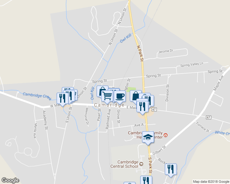 map of restaurants, bars, coffee shops, grocery stores, and more near 8 Broad Street in Cambridge