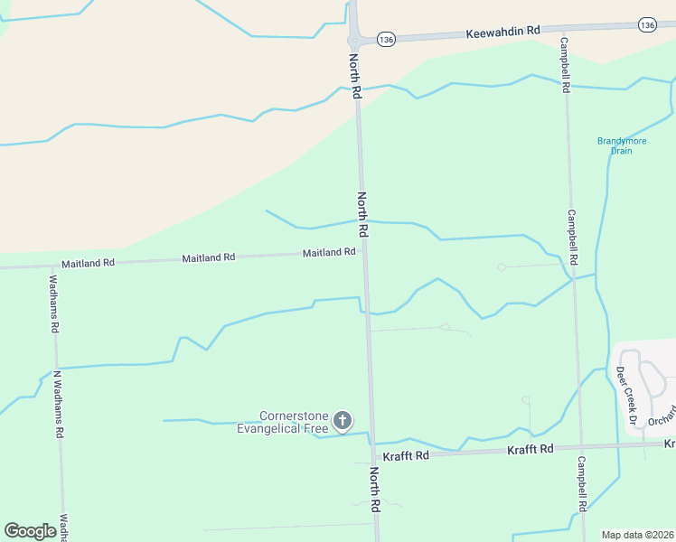 map of restaurants, bars, coffee shops, grocery stores, and more near 4159 North Road in North Street