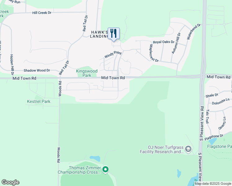 map of restaurants, bars, coffee shops, grocery stores, and more near 9206 Ashworth Drive in Verona