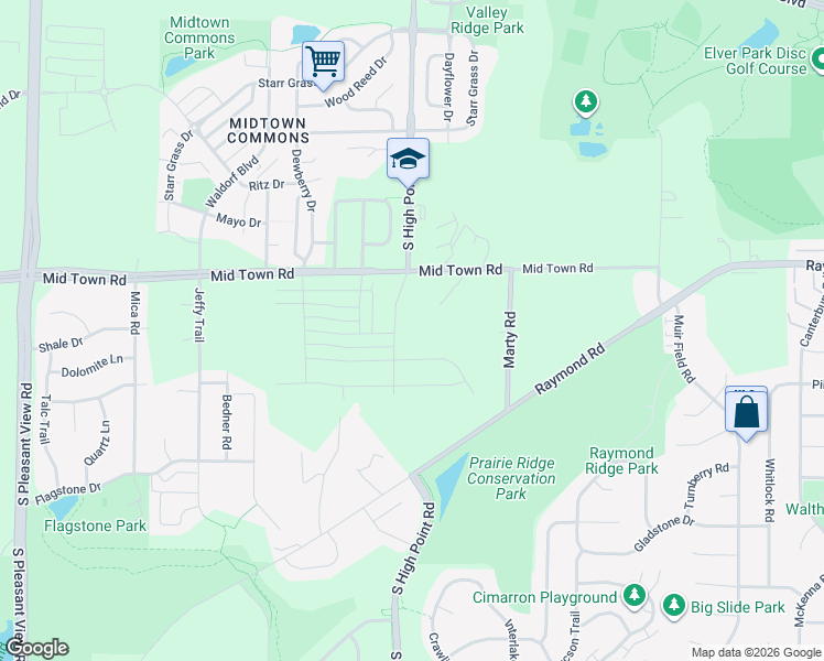 map of restaurants, bars, coffee shops, grocery stores, and more near 6804 Midtown Rd in Madison