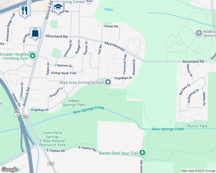 map of restaurants, bars, coffee shops, grocery stores, and more near 914 Lorena Parkway in Madison