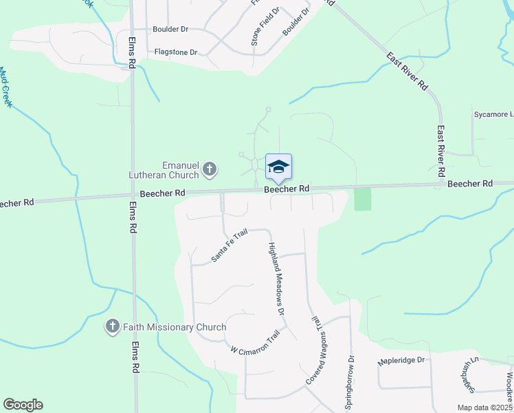 map of restaurants, bars, coffee shops, grocery stores, and more near 1516 Rio Grande Court in Flint