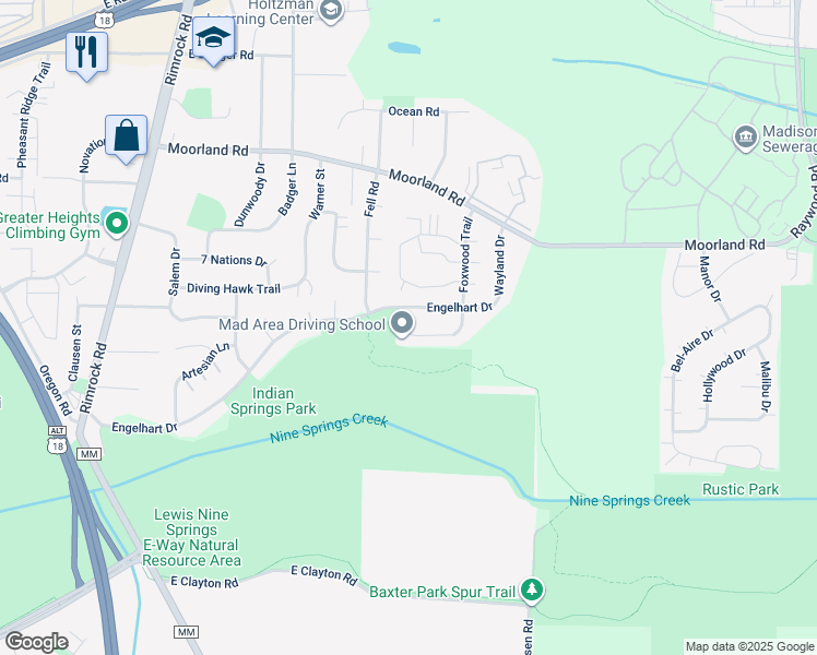 map of restaurants, bars, coffee shops, grocery stores, and more near 914 Lorena Parkway in Madison