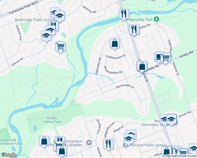 map of restaurants, bars, coffee shops, grocery stores, and more near 11 Edgevalley Road in London
