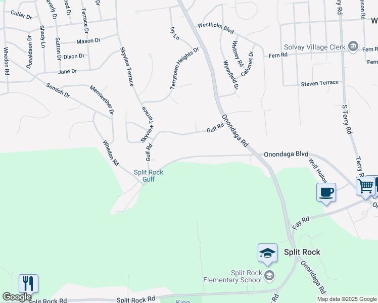 map of restaurants, bars, coffee shops, grocery stores, and more near 4071 Onondaga Boulevard in Camillus