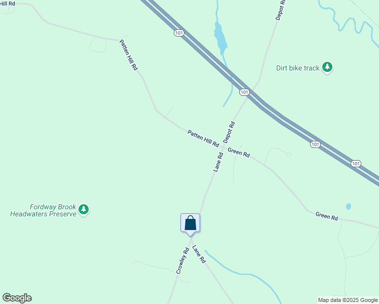 map of restaurants, bars, coffee shops, grocery stores, and more near 489 Patten Hill Road in Candia