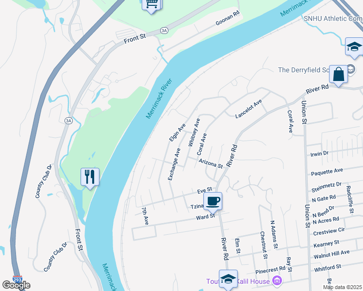 map of restaurants, bars, coffee shops, grocery stores, and more near 259 Exchange Avenue in Manchester
