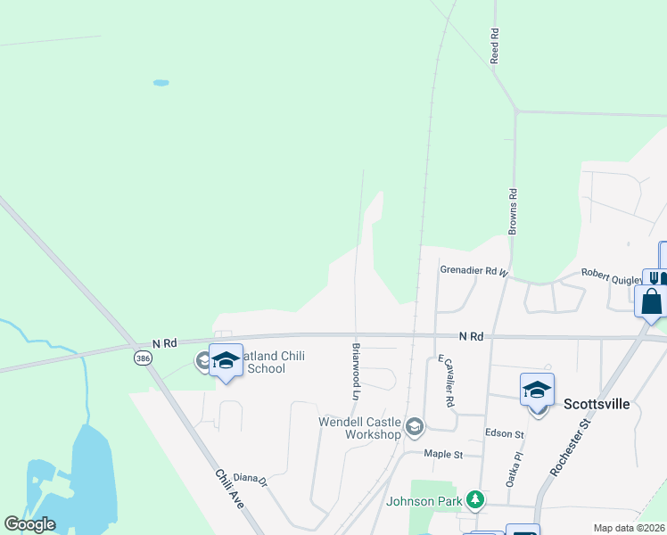 map of restaurants, bars, coffee shops, grocery stores, and more near 75 Fairview Road in Scottsville