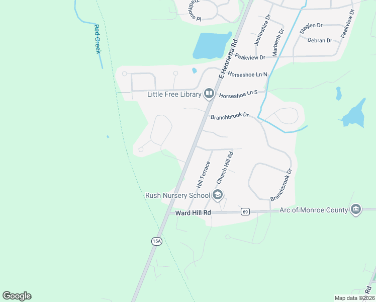 map of restaurants, bars, coffee shops, grocery stores, and more near 4613 East Henrietta Road in Henrietta