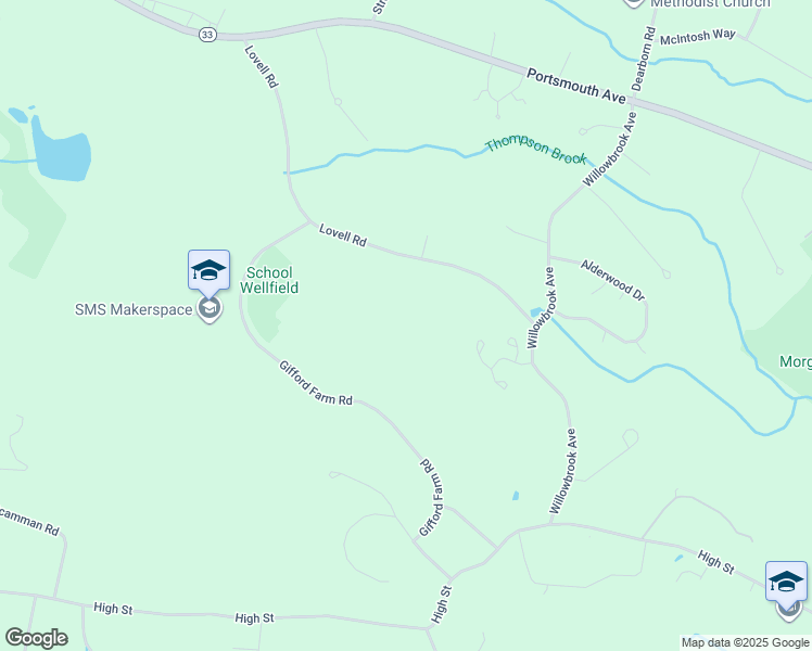 map of restaurants, bars, coffee shops, grocery stores, and more near 12 Aberdeen Drive in Stratham