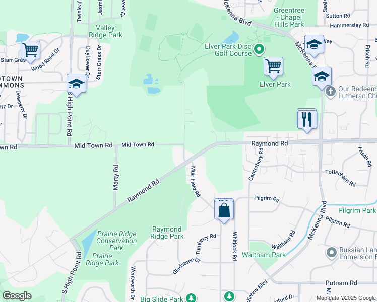 map of restaurants, bars, coffee shops, grocery stores, and more near in Madison