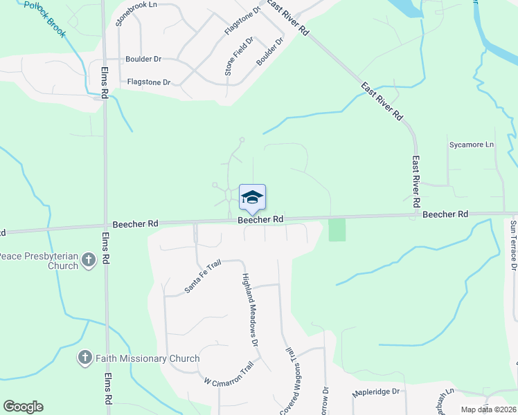 map of restaurants, bars, coffee shops, grocery stores, and more near 6264 Beecher Road in Flint