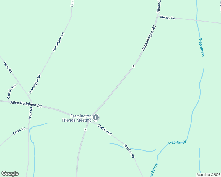 map of restaurants, bars, coffee shops, grocery stores, and more near 140 Co Road 8 in Farmington