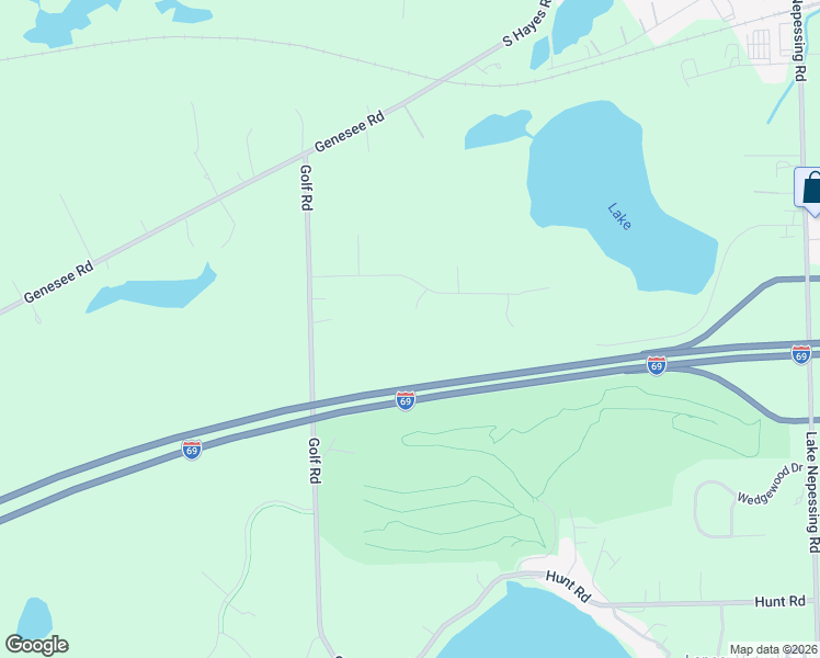 map of restaurants, bars, coffee shops, grocery stores, and more near 3873 Golf Vista Drive in Lapeer